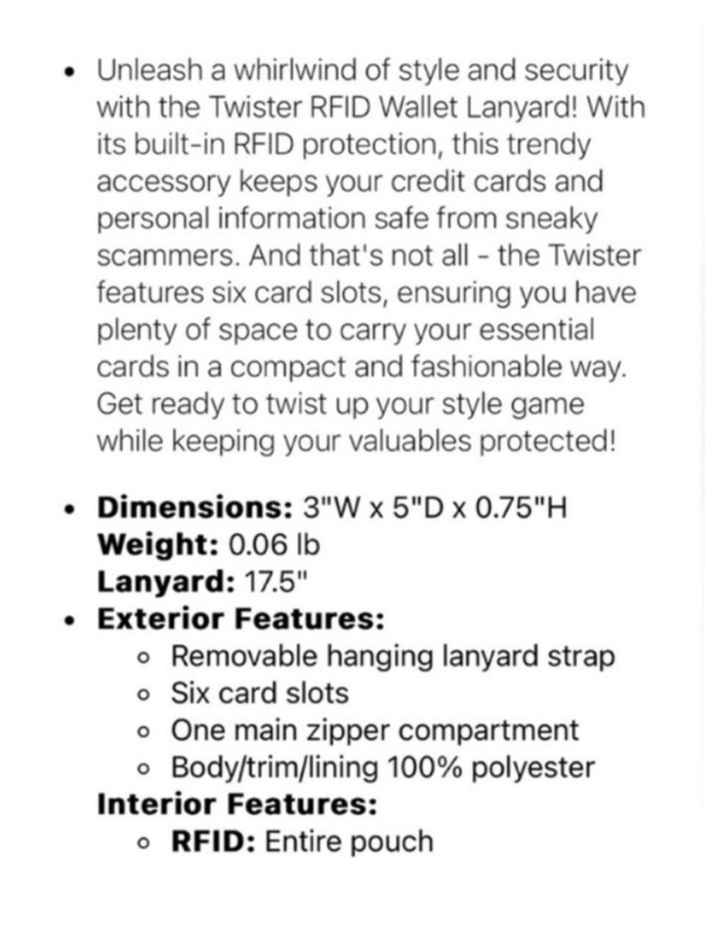 lug NWT Twisted Lanyards RFID - Copper Brown and Yellow - Picture 3 of 3